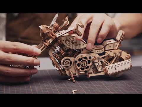ROKR Cruiser Motorcycle 3D Wooden Puzzle LK504
