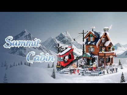Pantasy Mountain Summit Ski Cabin 3135 Pieces Brick Set 3D Model 85033
