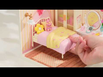 Rolife Lovely Pink Bedroom Super Creator DIY Miniature House DW016 3D Puzzle