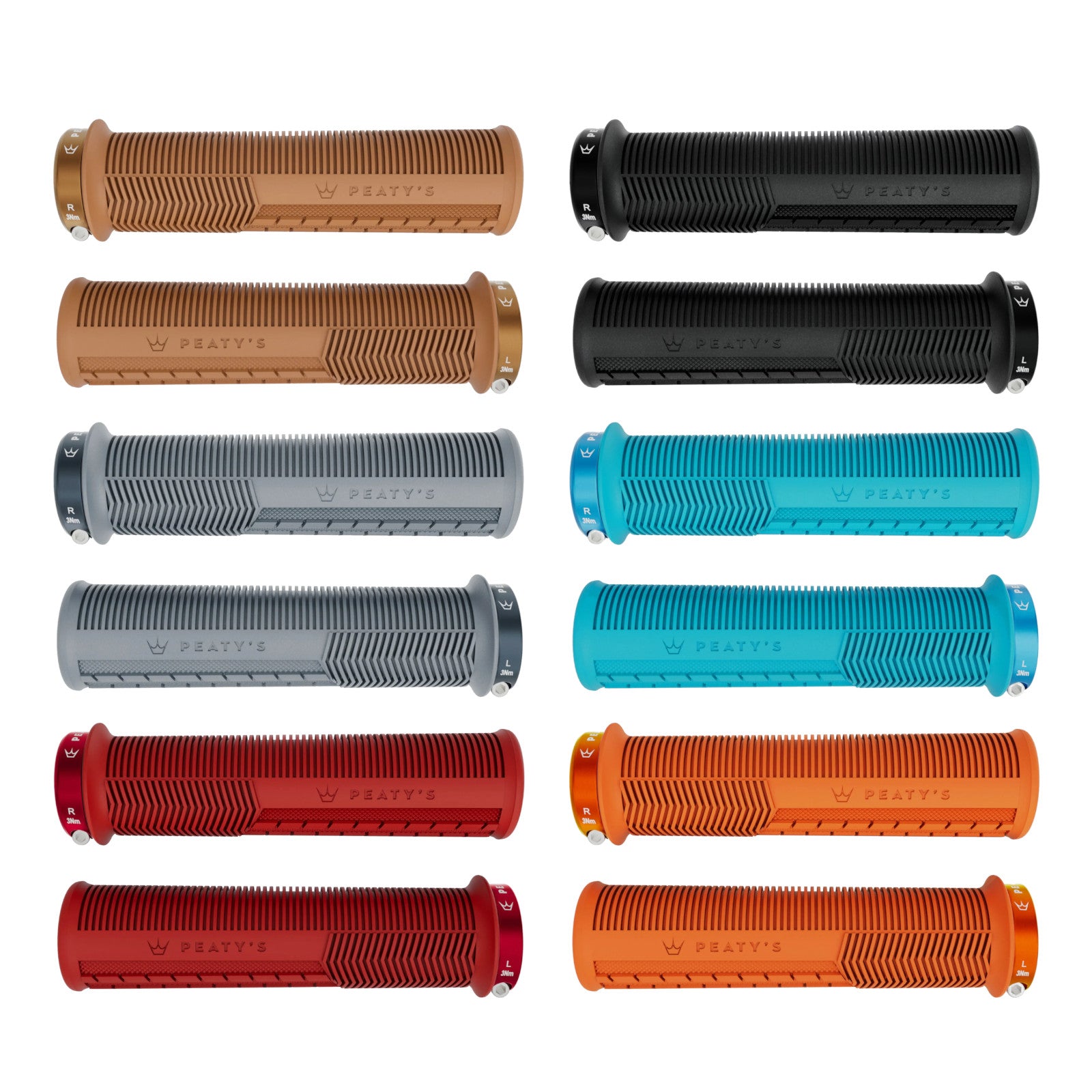 Peaty's Monarch Mushroom Bike Handlebar Grips Lock-On Collection