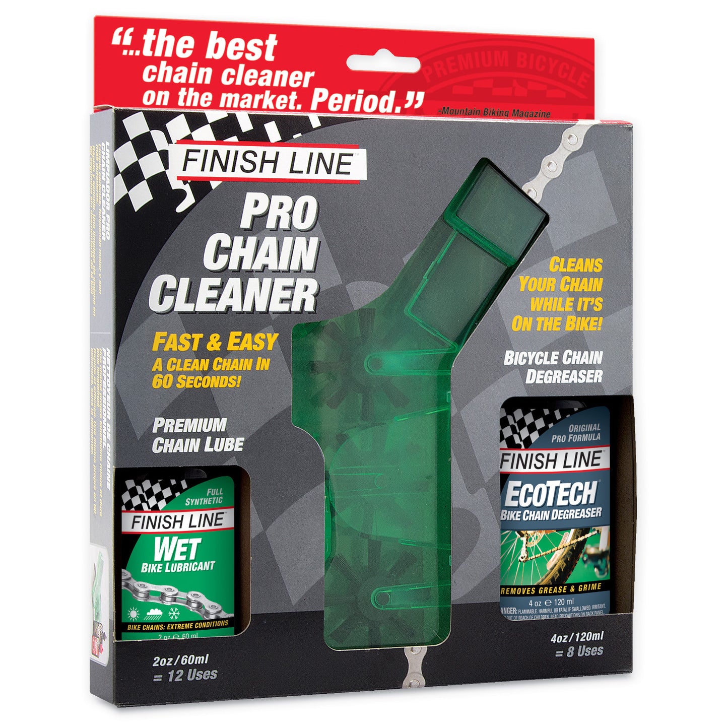 Finish Line Pro Chain Cleaner Kit Bike Chain Cleaning Device