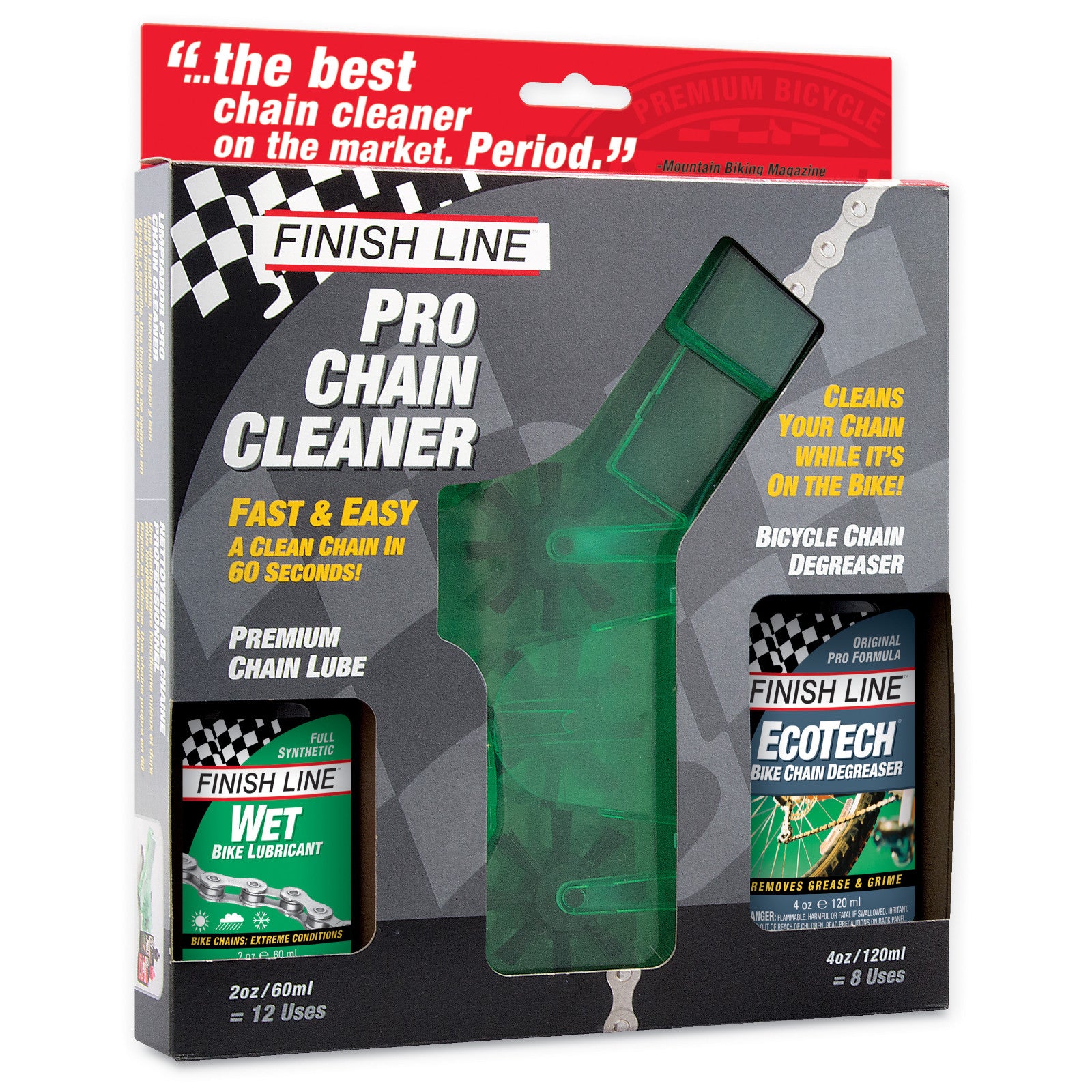 Finish Line Pro Chain Cleaner Kit Bike Chain Cleaning Device