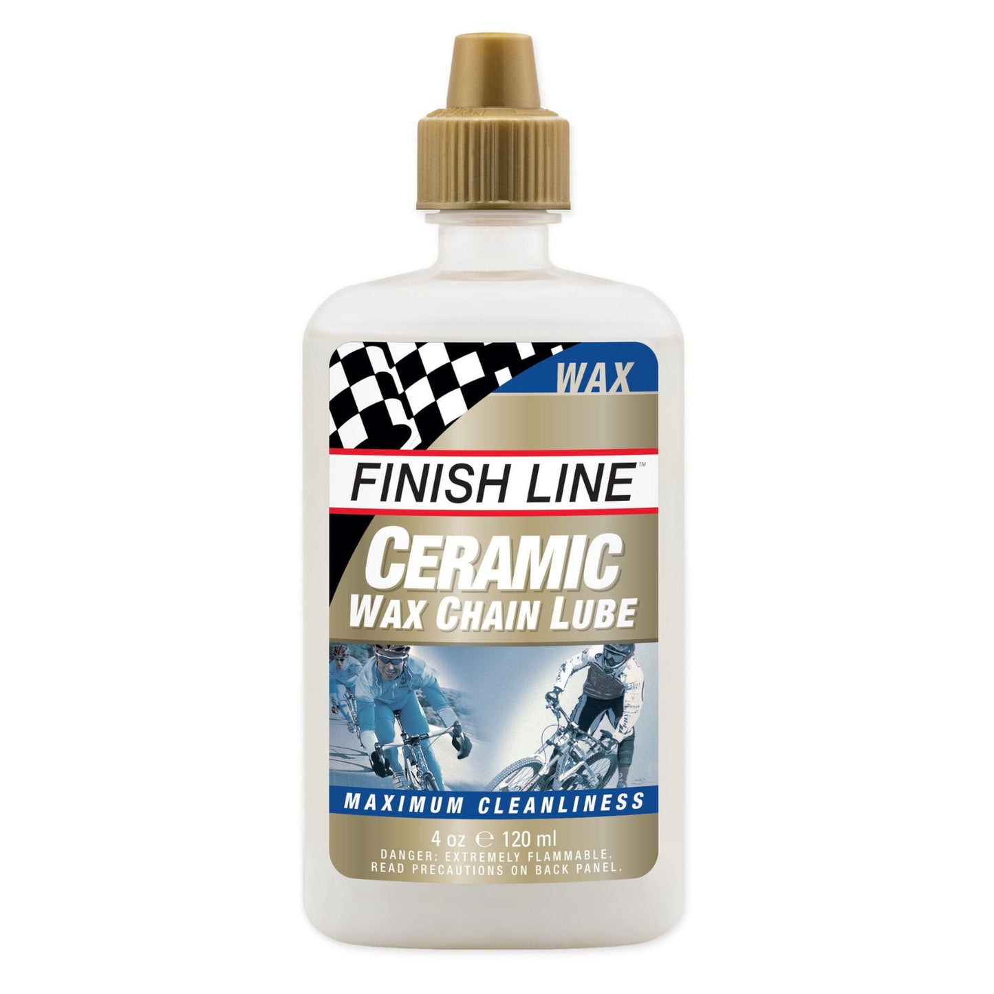 Finish Line Ceramic Wax Chain Lube 4 oz / 120 ml Bike Chain Lube