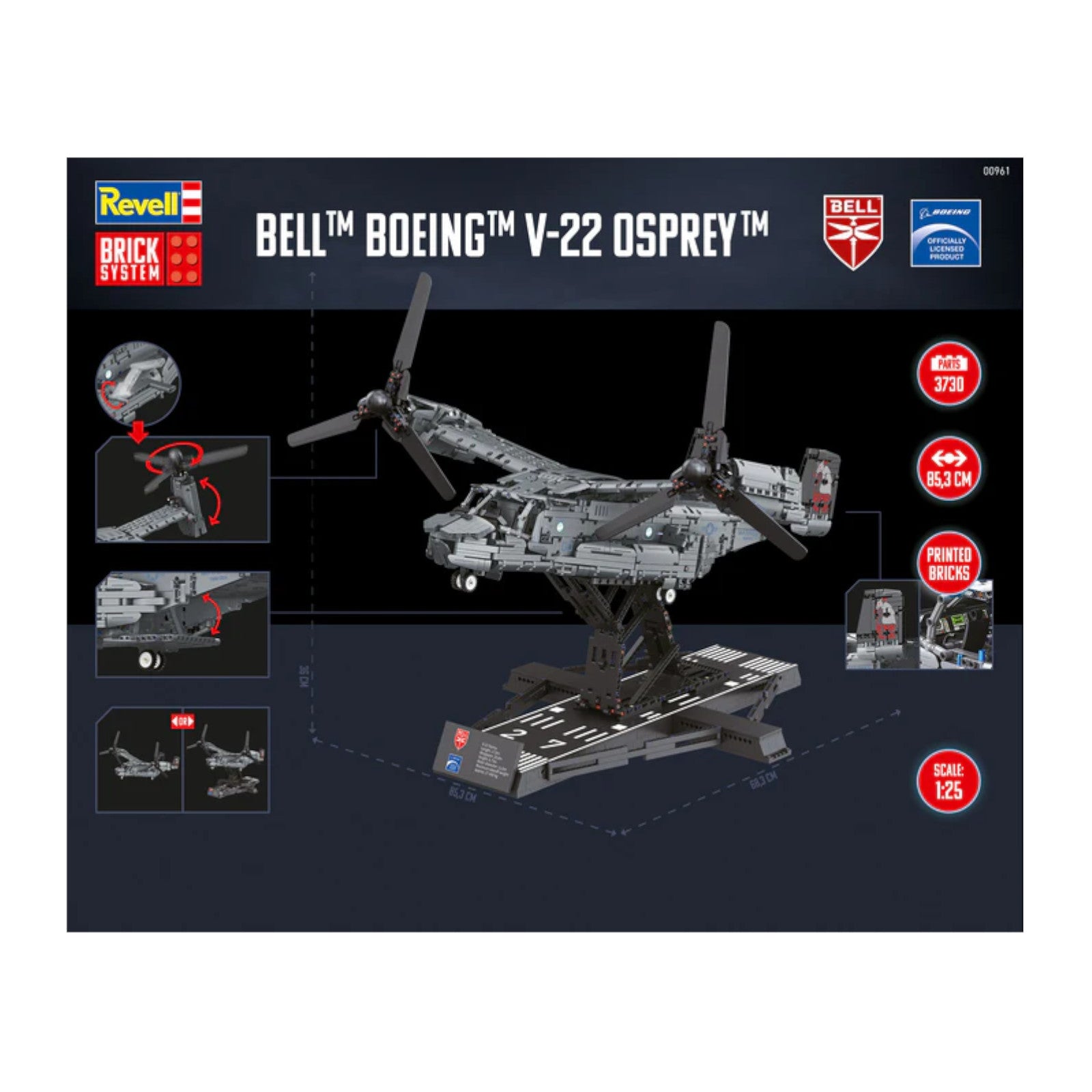 Revell Bell Boeing V-22 Osprey Brick System 00961 Helicopter Model Kit Alternate 5
