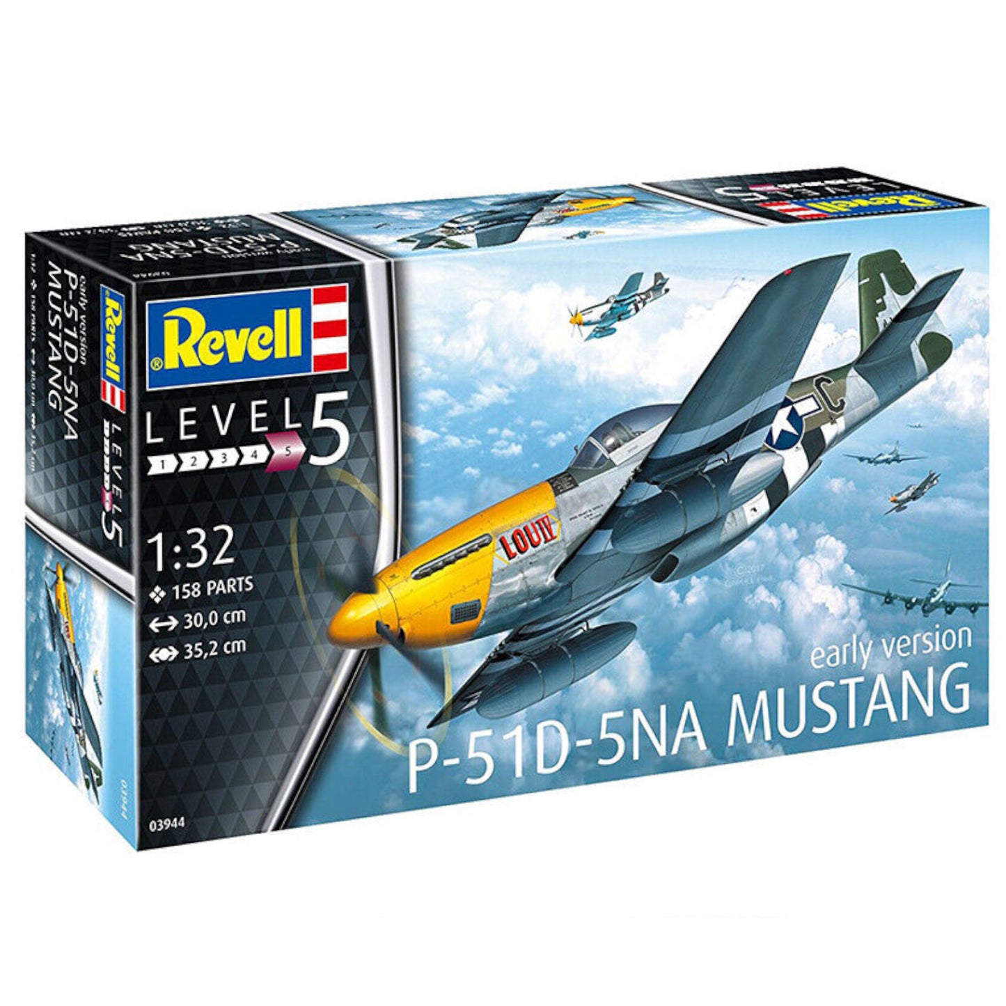Revell P-51D Mustang Early Version 1:32 Plane Model Kit WW2 USAF Fighter Plane 03944