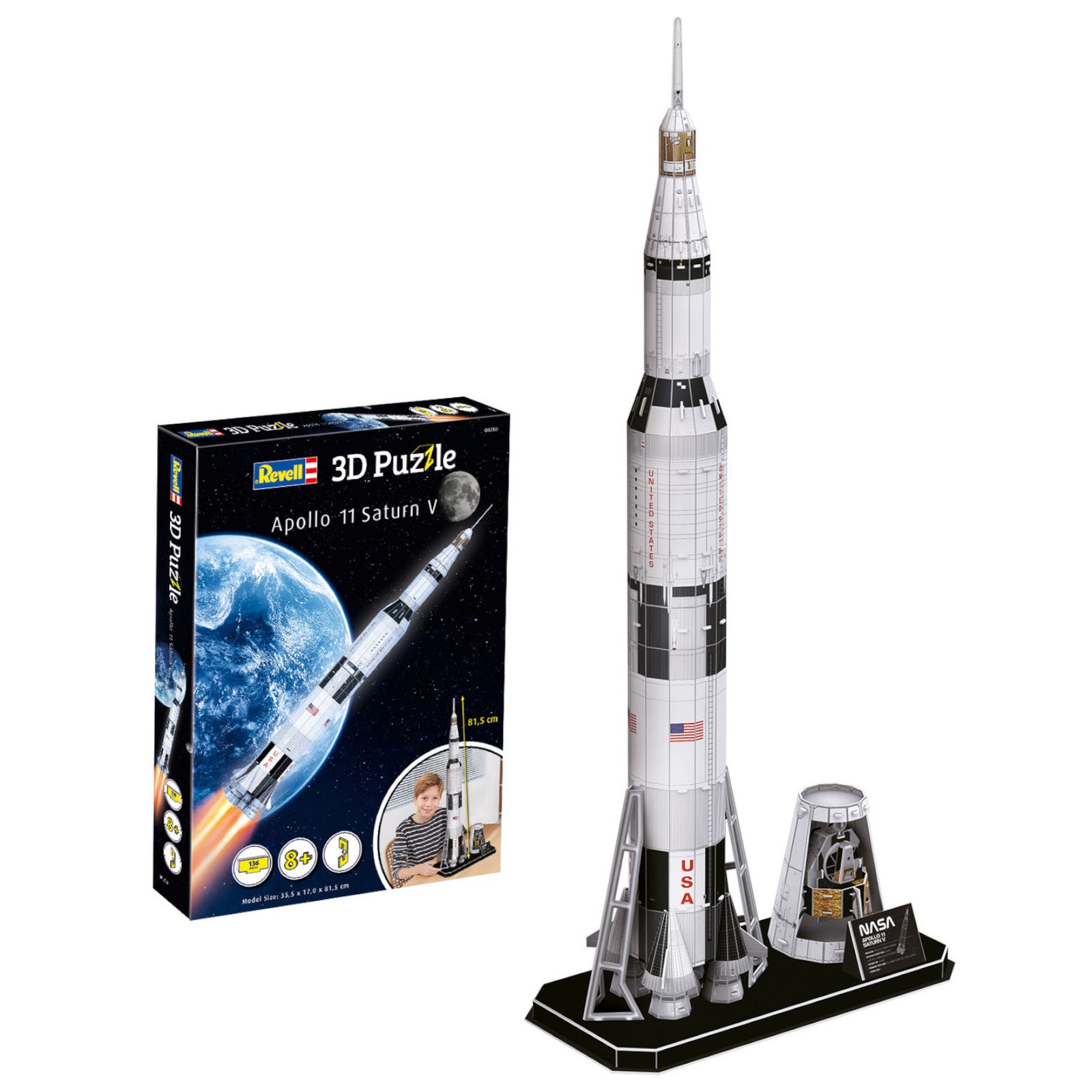 Revell NASA Apollo 11 Saturn V Space Rocket Model 3D Puzzle 1969 00250