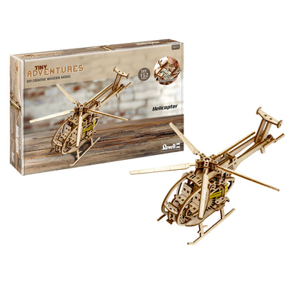 Revell Helicopter Tiny Adventures 1:30 3D Puzzle DIY Creative Wooden Model 00611