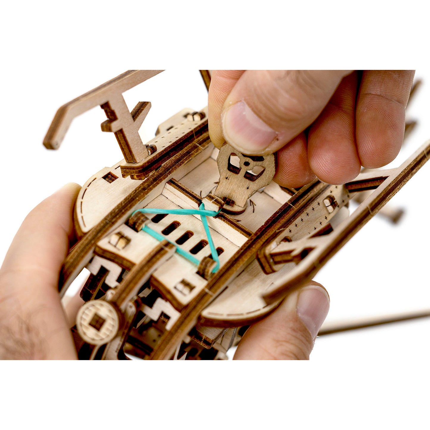 Revell Helicopter Tiny Adventures 1:30 3D Puzzle DIY Creative Wooden Model 00611 Alternate 4