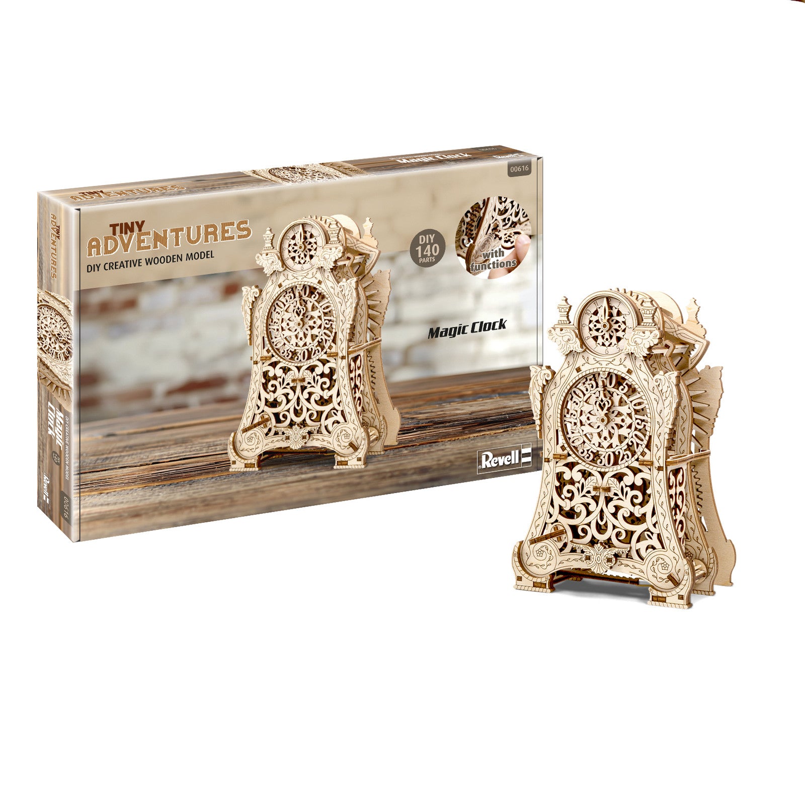 Revell Magic Clock Tiny Adventures 3D Puzzle DIY Creative Wooden Model 00616