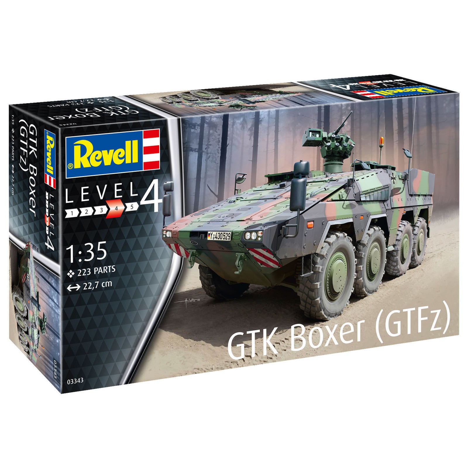 Revell GTK Boxer GTFz Heavy Machinery Model Kit Military Armoured Transport Vehicle 03343