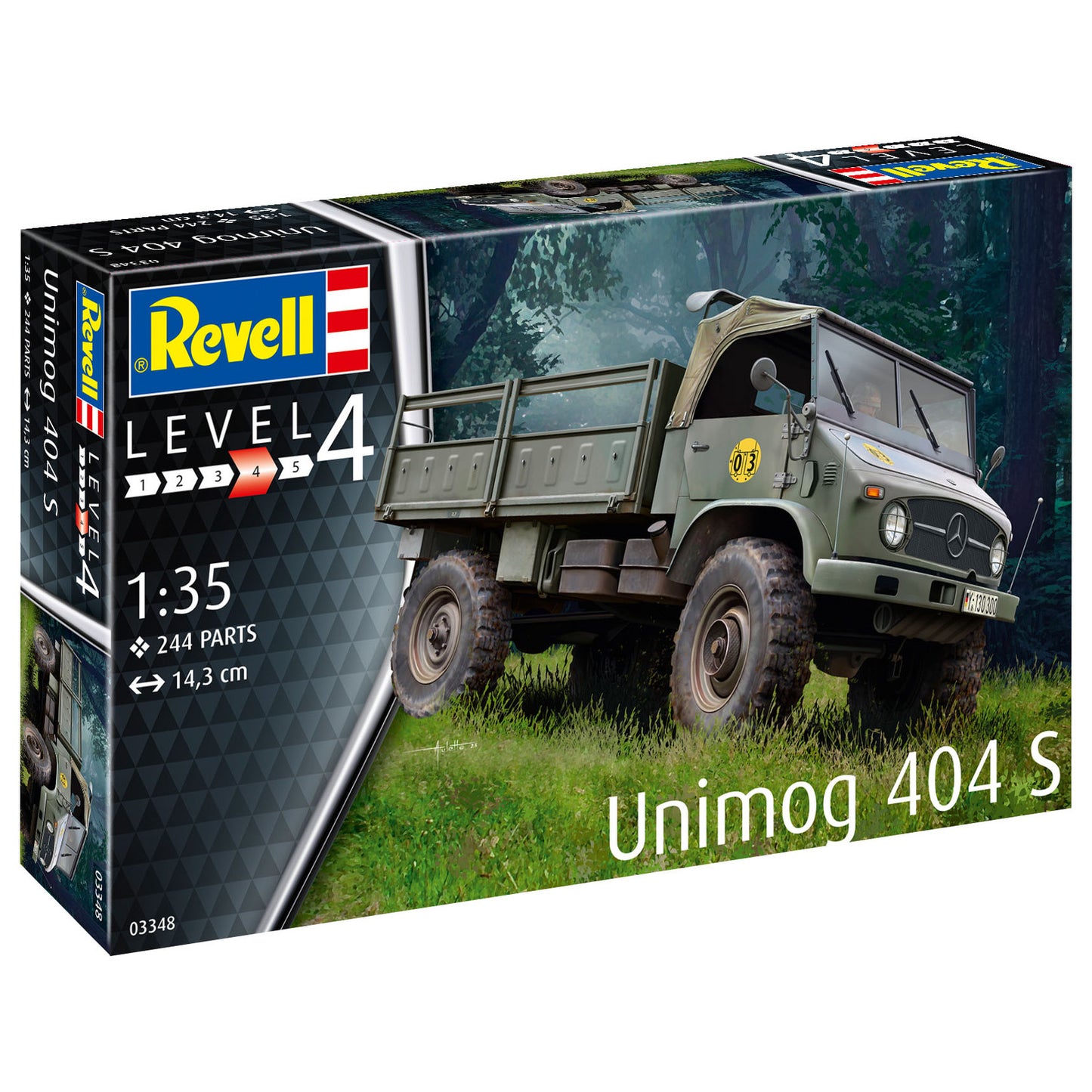 Revell Unimog 404 S Truck Model Kit 1950s Mercedes-Benz 03348