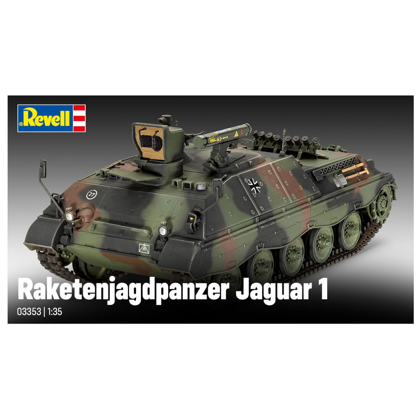 Revell Raketenjagdpanzer Jaguar 1 Tank Model Kit German Rocket Tank Destroyer 03353 Alternate 2