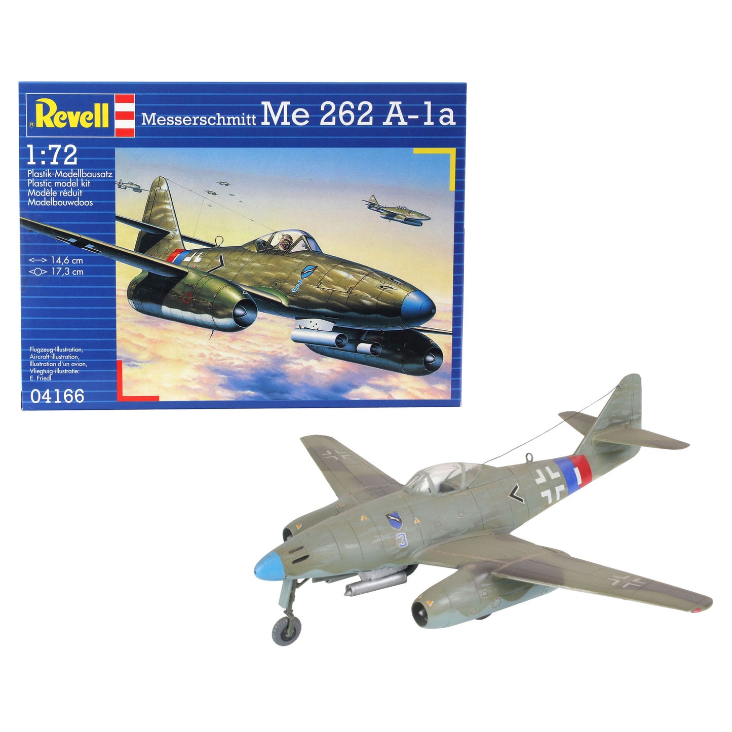 Revell Messerschmitt Me 262 A-1a 1:72 Plane Model Kit WW2 German Fighter Jet 04166
