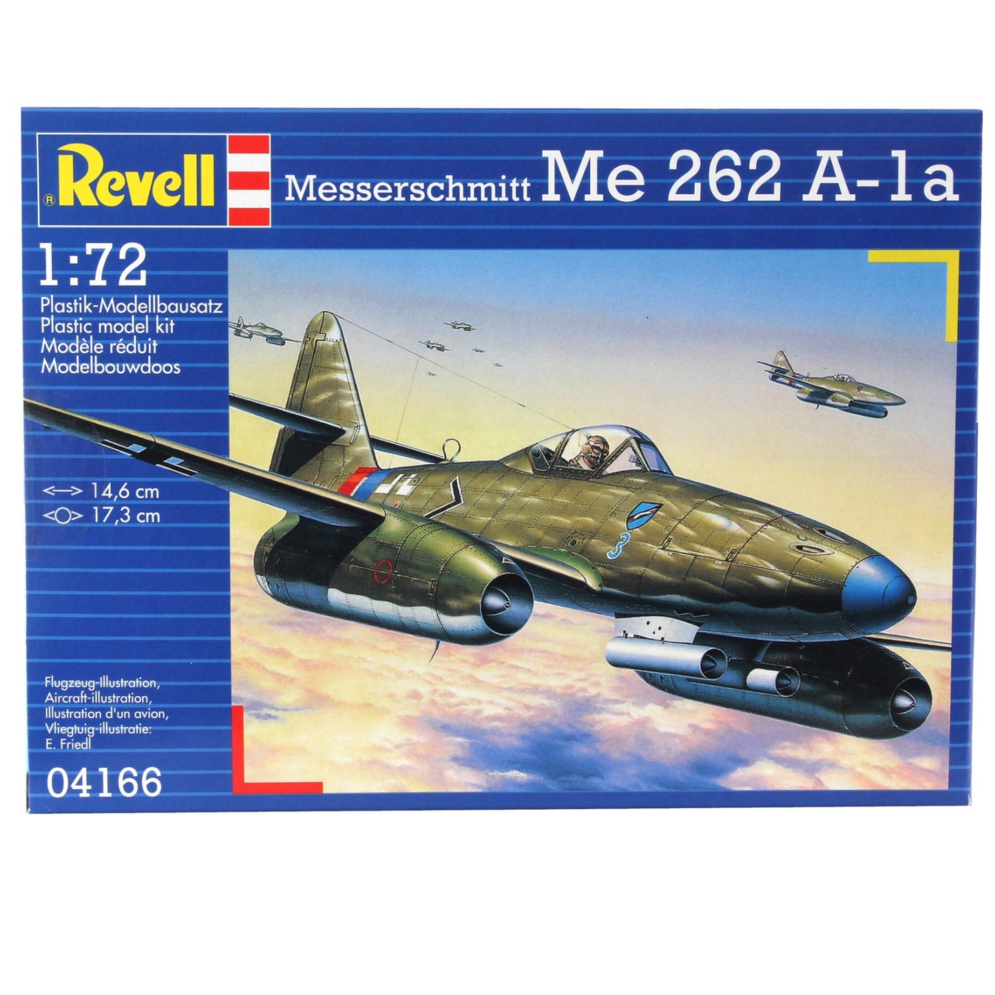 Revell Messerschmitt Me 262 A-1a 1:72 Plane Model Kit WW2 German Fighter Jet 04166 Alternate 2