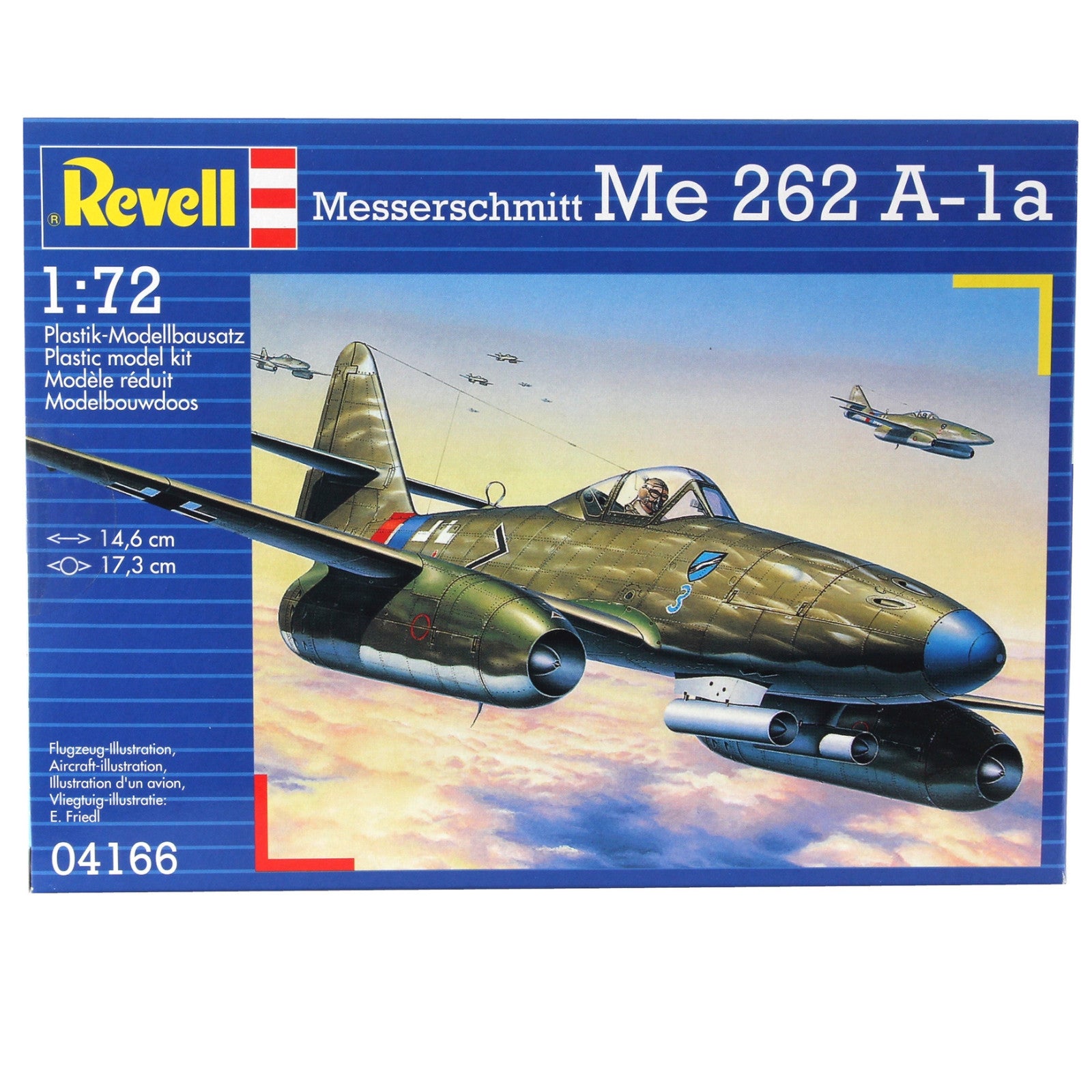 Revell Messerschmitt Me 262 A-1a 1:72 Plane Model Kit WW2 German Fighter Jet 04166 Alternate 2