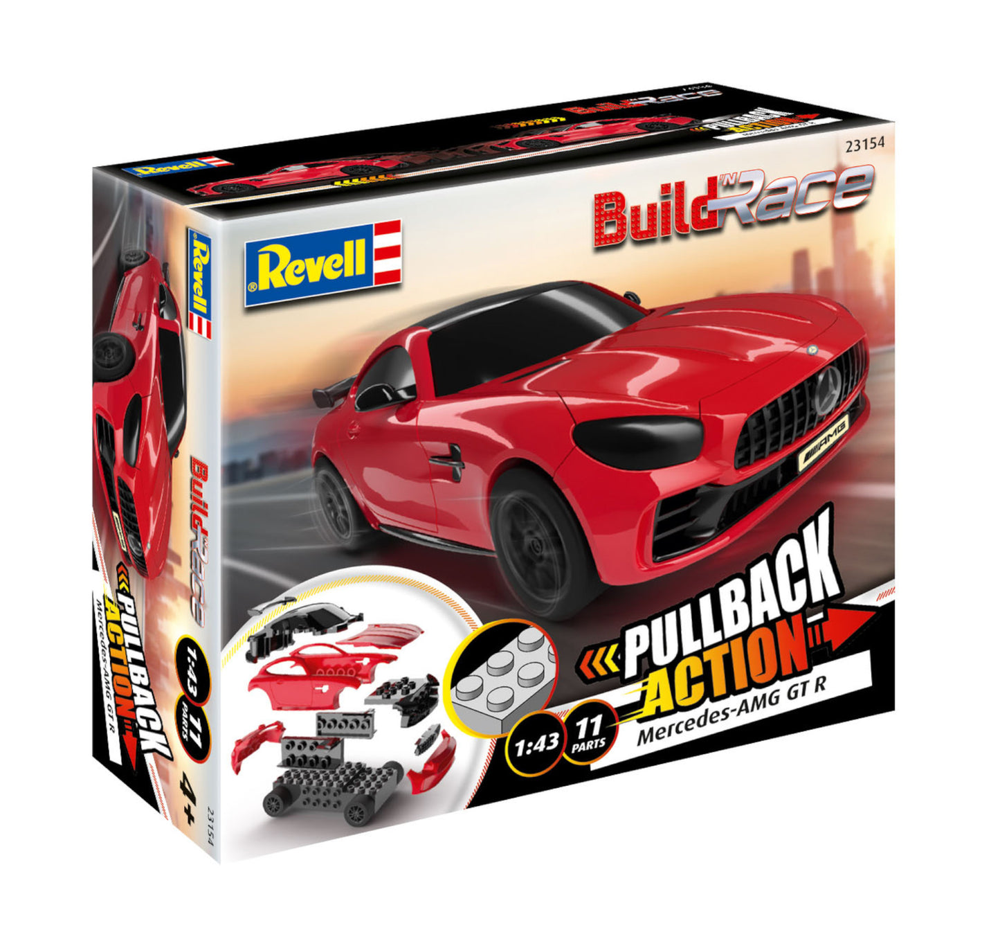 Revell AMG GT R Build n Race Action Kit Car Model Kit Red