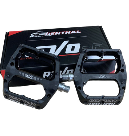 Renthal Revo-F Platform Pedals CNC Flat Alloy - Black