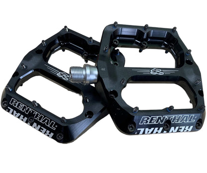 Renthal Revo-F Platform Pedals CNC Flat Alloy - Black