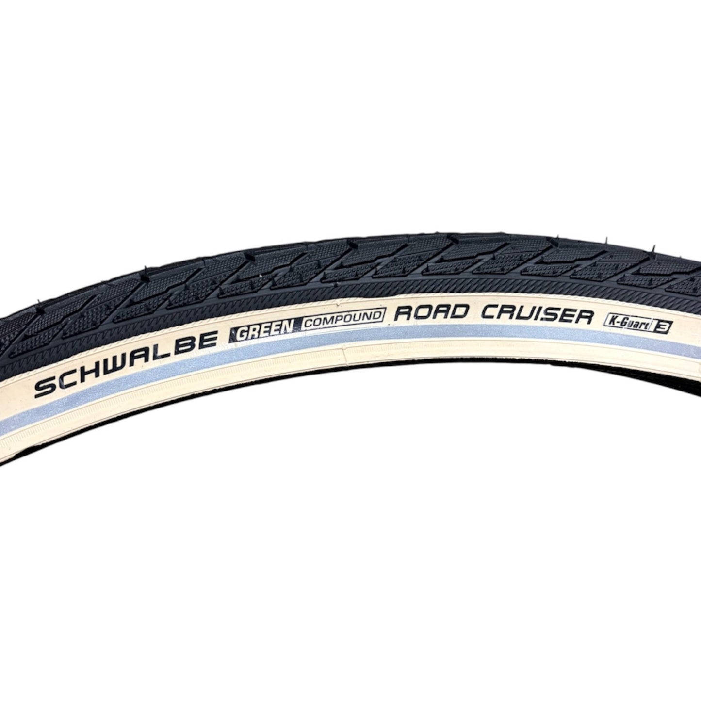 Schwalbe Road Cruiser K-Guard TwinSkin 700 x 40c Green 42-622 White Wall Reflex 700c Bike Tyre