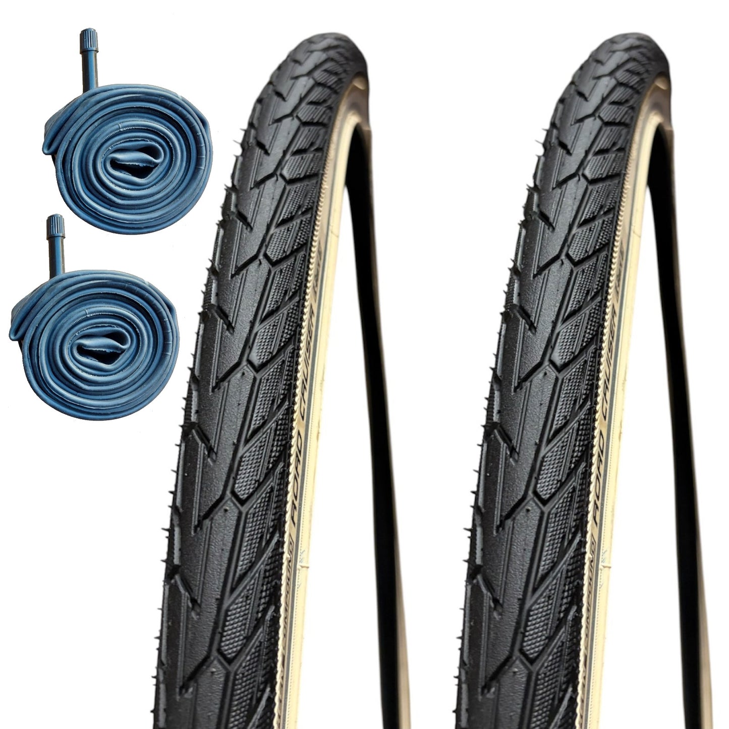 Schwalbe Road Cruiser K-Guard TwinSkin 700 x 40c Green 42-622 White Wall Reflex 700c Bike Tyre