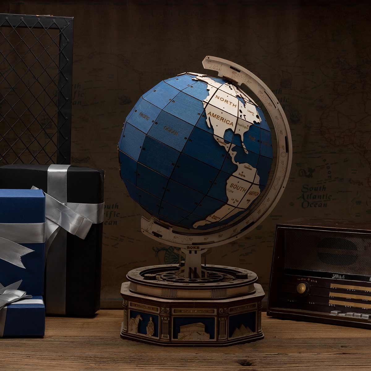 ROKR ROKR The Globe Model 3D Wooden Puzzle 3D Puzzle ST002 Alternate 2