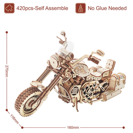 ROKR Cruiser Motorcycle LK504 3D Wooden Puzzle 3D Puzzle LK504 Alternate 8