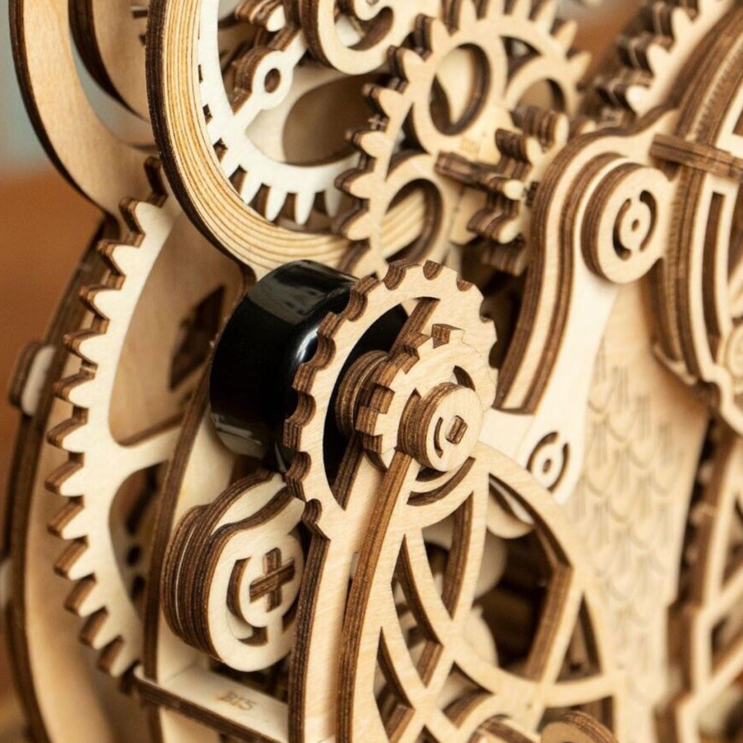 ROKR Owl Clock Mechanical Gears 3D Wooden Puzzle LK503