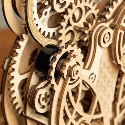 ROKR Owl Clock Mechanical Gears 3D Wooden Puzzle LK503