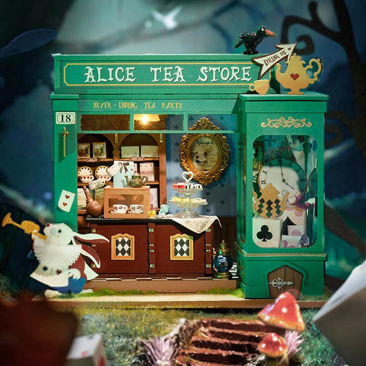 Rolife Alice’s Tea Store DIY Miniature House Kit 3D Puzzle DG156