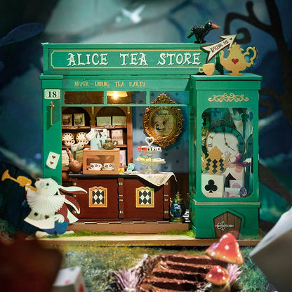 Rolife Alice’s Tea Store DIY Miniature House Kit 3D Puzzle DG156