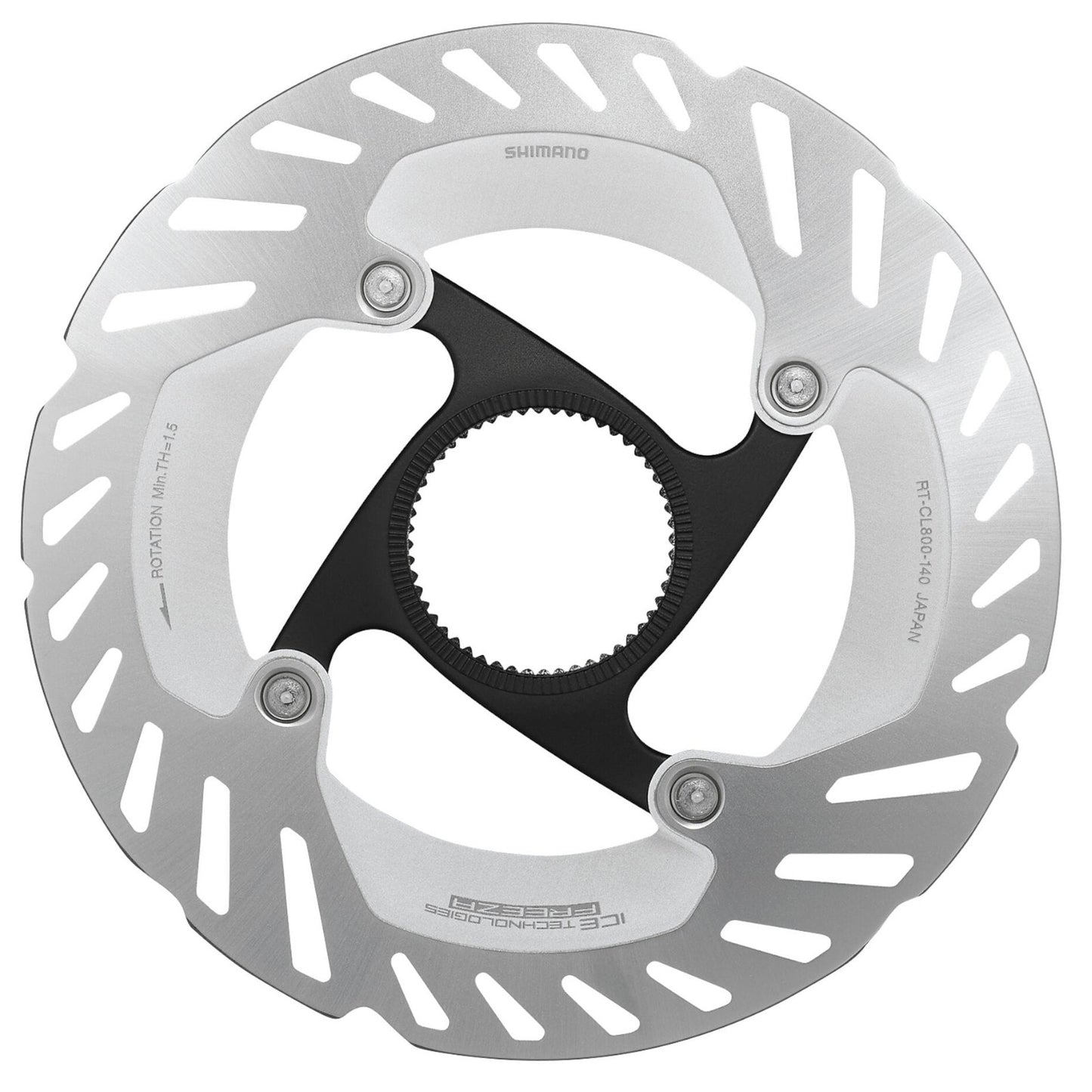 Shimano Ice Tech FREEZA rotor with external lockring, 140 mm Bike Disc Brake Rotor RT-CL800