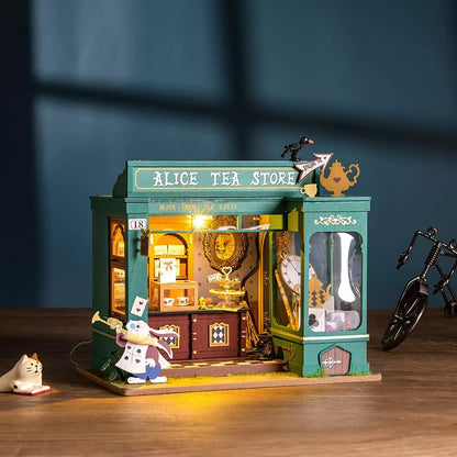 Rolife Alice’s Tea Store DIY Miniature House Kit 3D Puzzle DG156