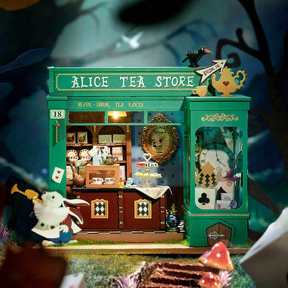 Rolife Alice’s Tea Store DIY Miniature House Kit 3D Puzzle DG156