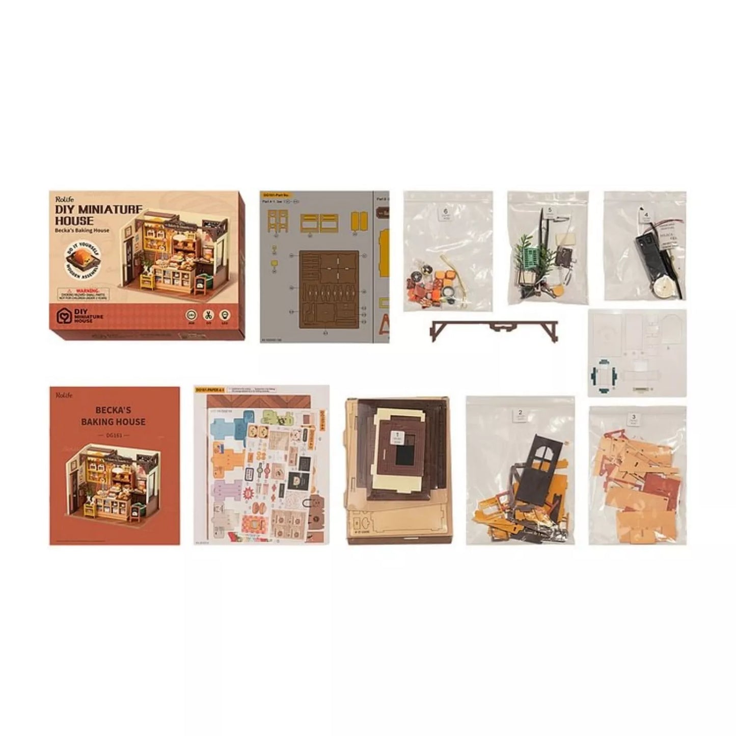 Rolife Becka's Baking House DIY Miniature House Kit 3D Puzzle DG161