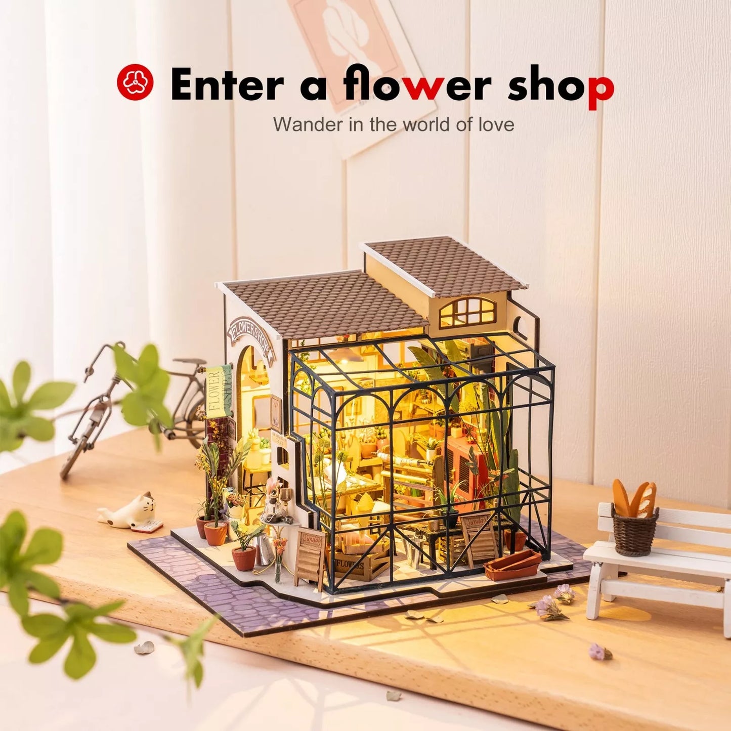 Rolife Emily’s Flower Shop Miniature House 3D Puzzle DG145