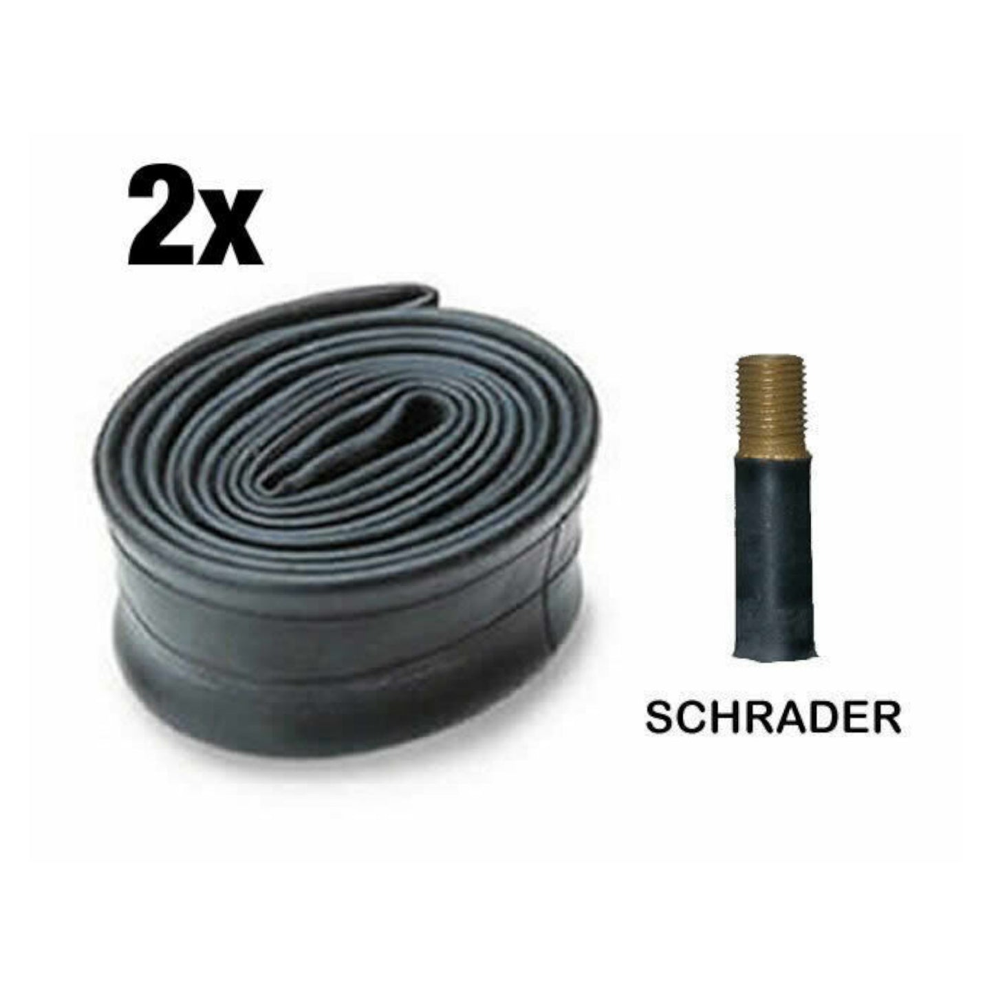 Contrast 26" x 1.75 - 2.10 26 Inch Schrader Valve Bike Inner Tube Pair Alternate 4
