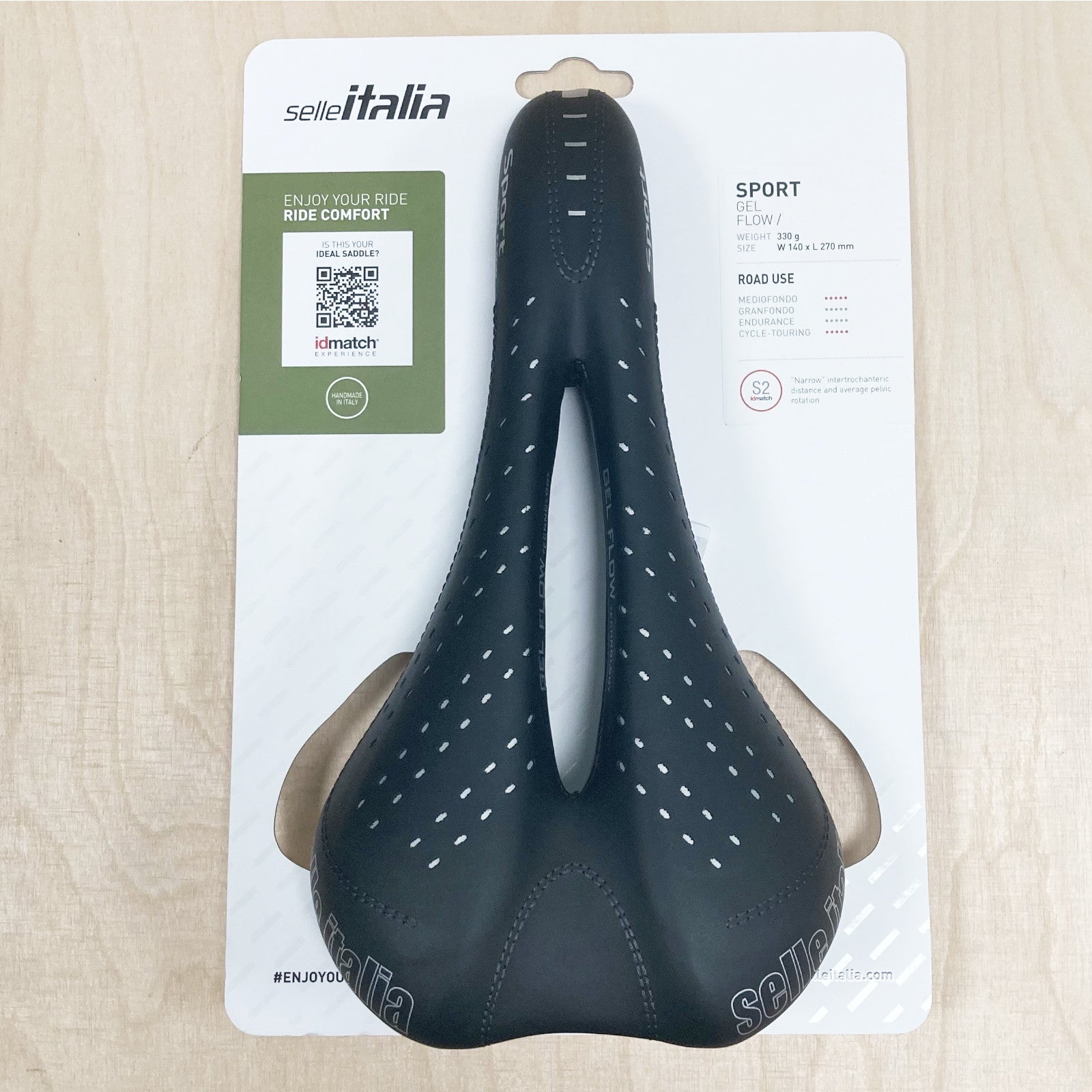 Selle Italia Sport Gel Flow Black S2 Bike Saddle Alternate 2