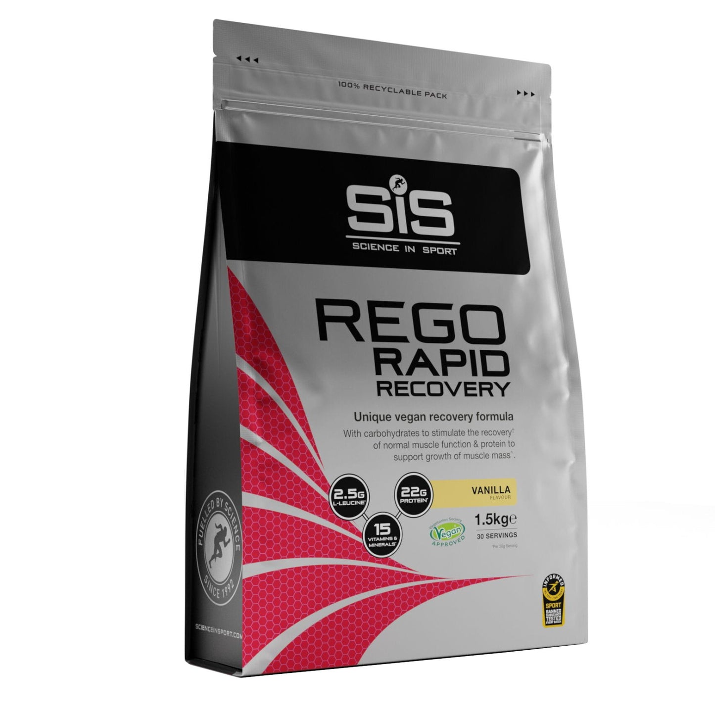 SIS REGO Rapid Recovery Drink Powder 1.5Kg Sports Recovery Powder Vanilla