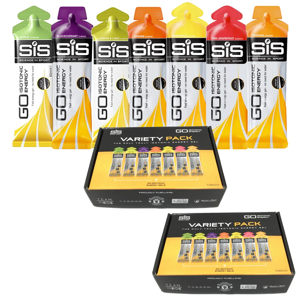 SIS Go Isotonic Sports Energy Gels 60ml - Variety Box Mixed Flavours