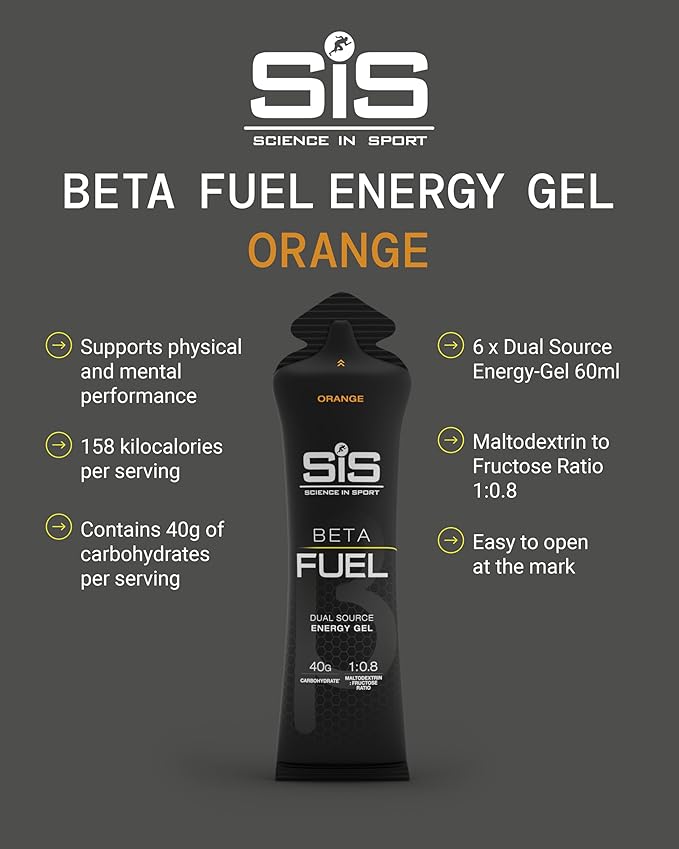 SIS BETA Fuel Energy Gel | Pack of 6 x 60ml - Various Flavours