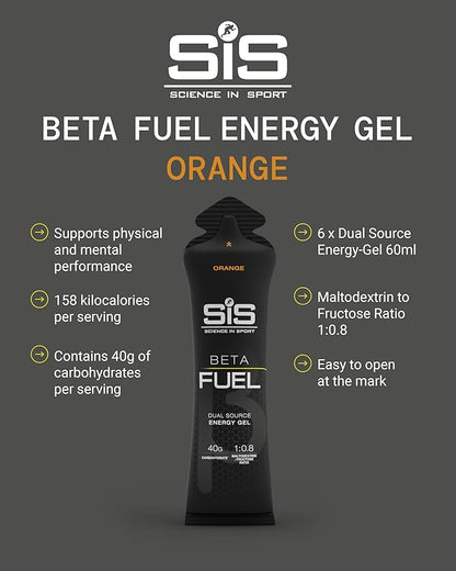 SIS BETA Fuel Energy Gel | Pack of 6 x 60ml - Various Flavours