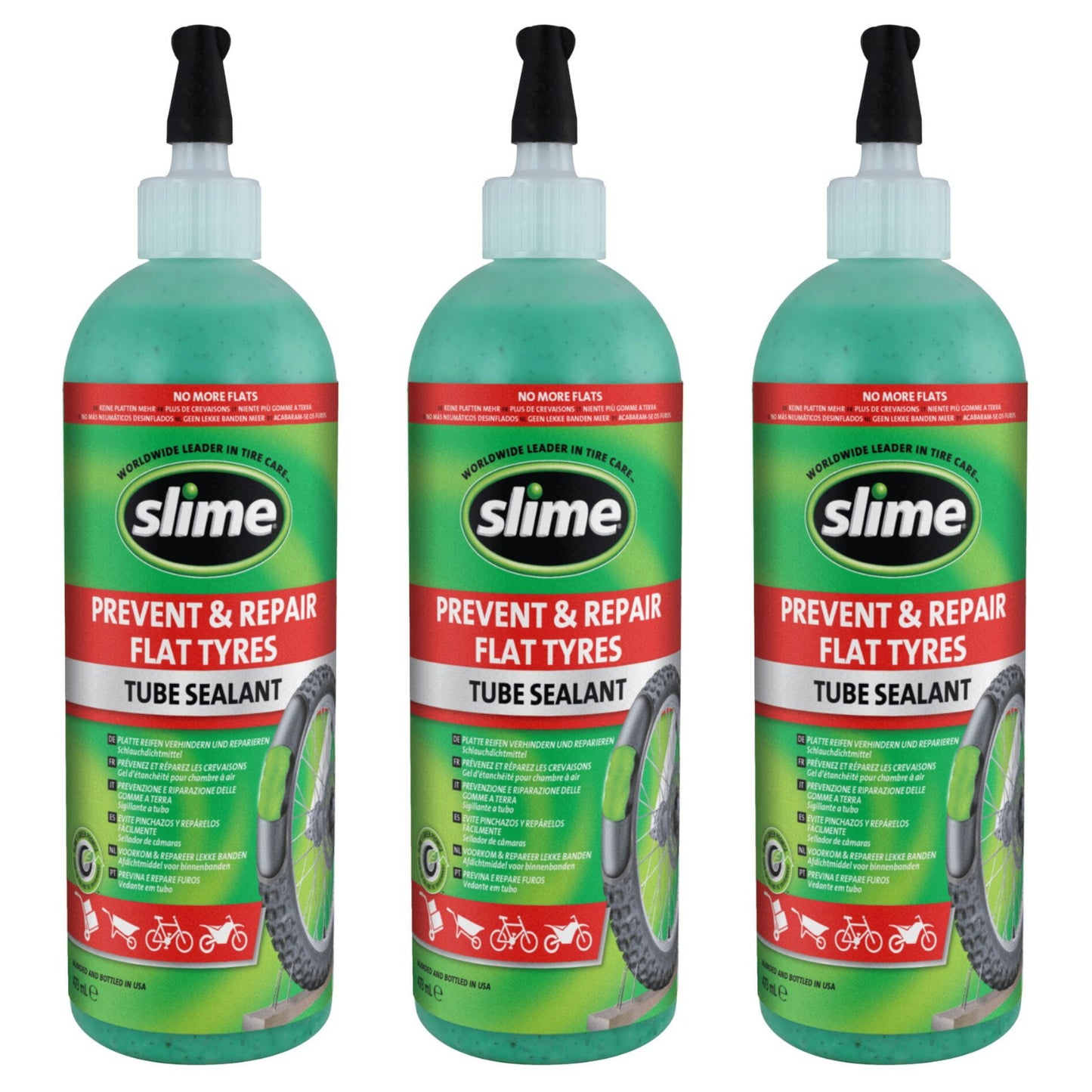Slime Tube Sealant 473ml / 16oz Bike Puncture Prevention & Repair Flat Tyres