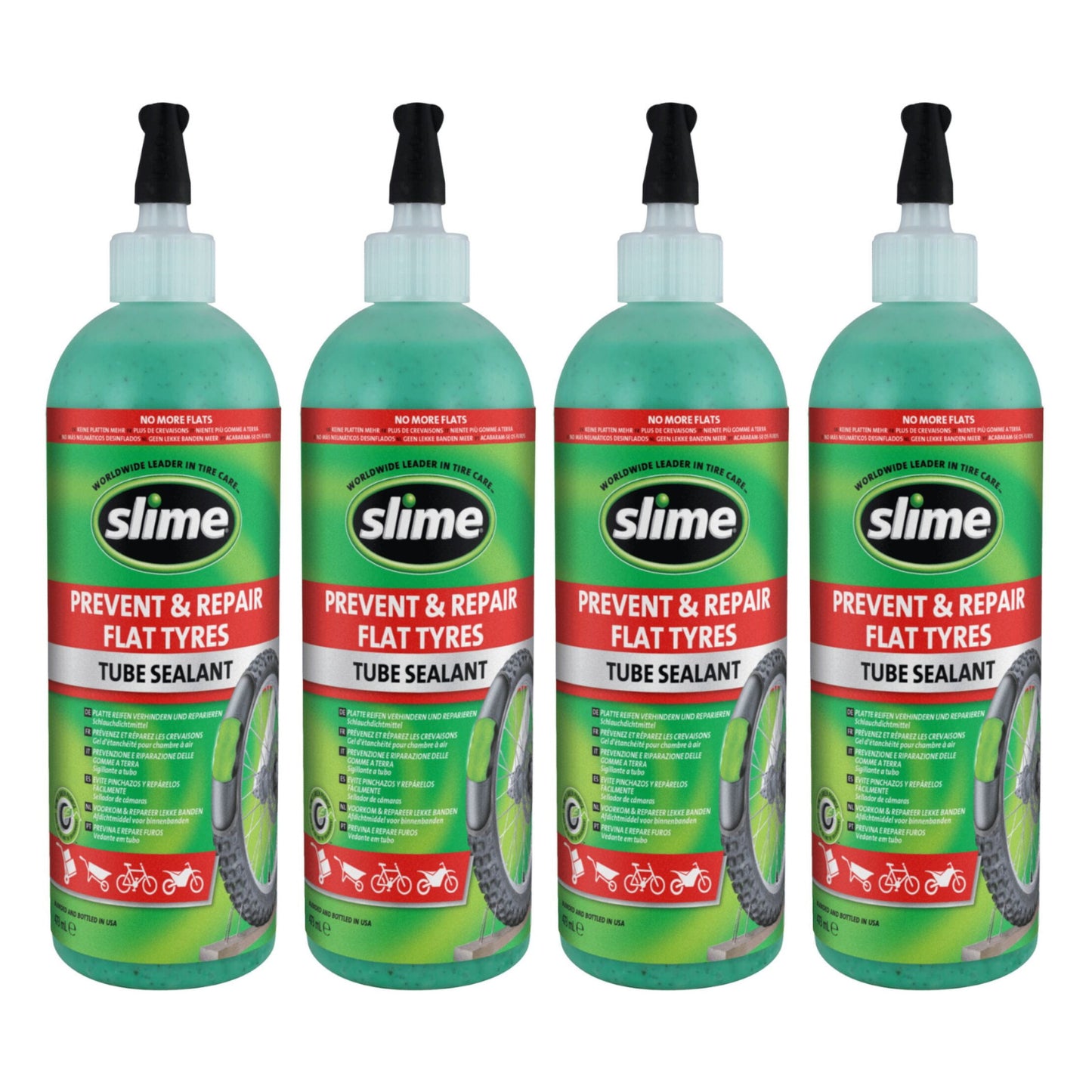 Slime Tube Sealant 473ml / 16oz Bike Puncture Prevention & Repair Flat Tyres