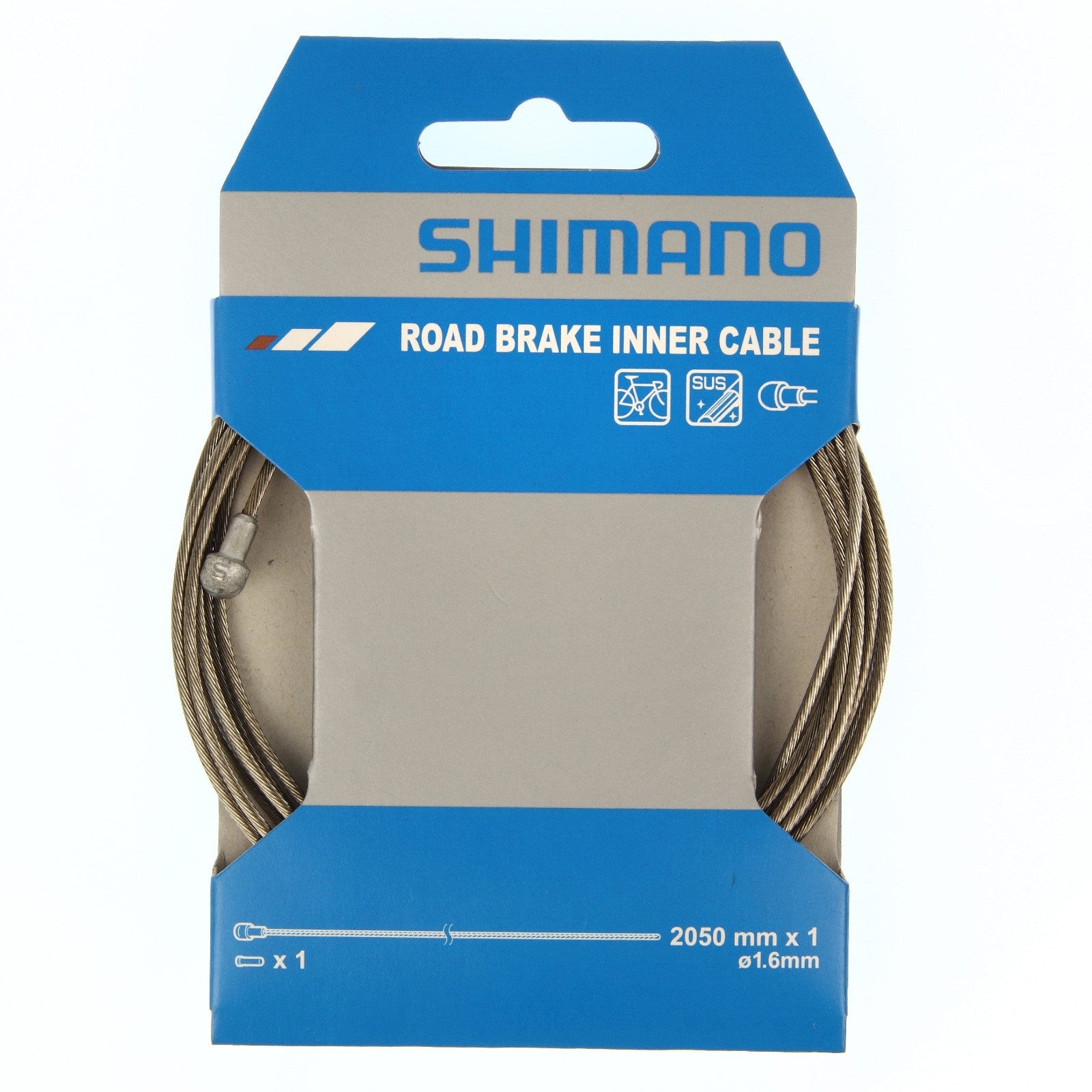 Shimano Road Stainless 1.6 x 2050mm Bike Brake Inner Cable