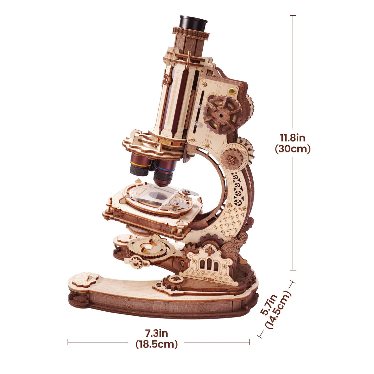 ROKR Microscope Mechanical Wooden 3D Puzzle ST005 3D Puzzle Alternate 2