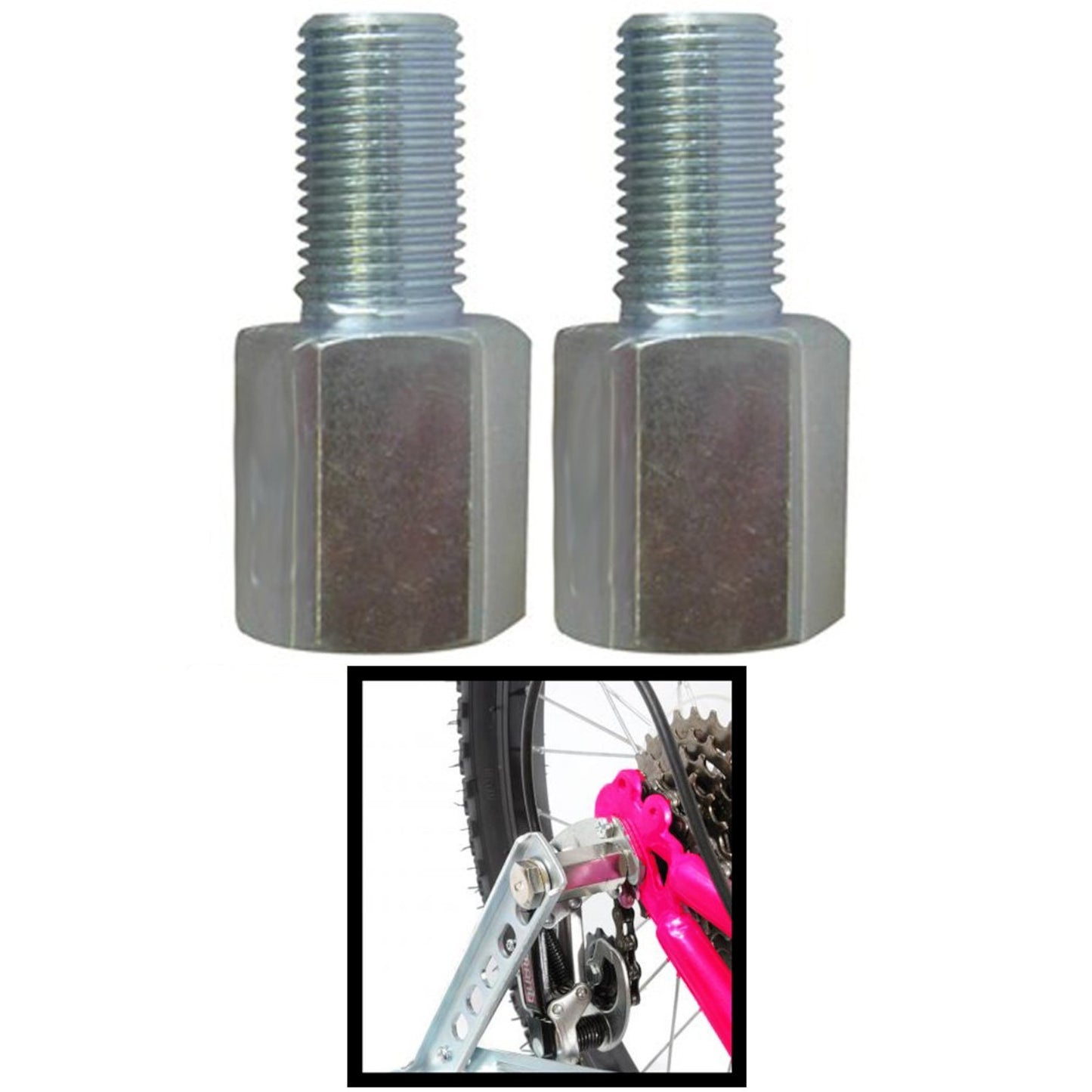 Adie Stabiliser 3/8" Extension Bolts 12-20" Pack of 2 Bike Stabiliser Spare Part