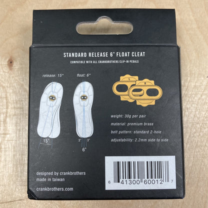 Crank Brothers Standard Cleats Gold / 6° Float Shimano SPD Bike Shoe Cleats Alternate 2
