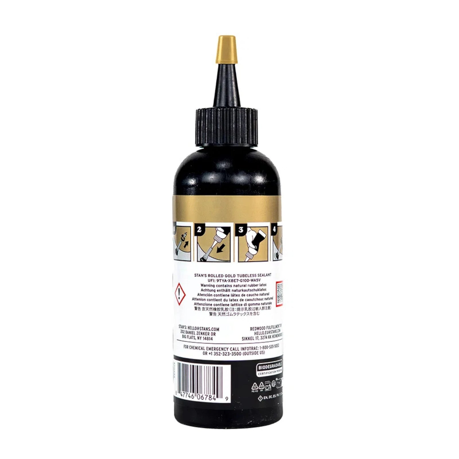 Stans NoTubes Rolled Gold 125ml Bike Tubeless Tyre Sealant Alternate 1
