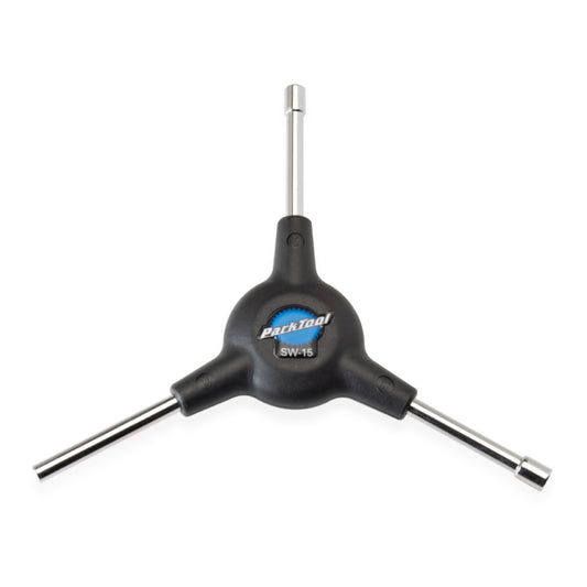 Park Tool Internal Nipple Wrench 3 Way: Square Drive, 5mm and 5.5mm Hexes SW-15 Allen Key Tool