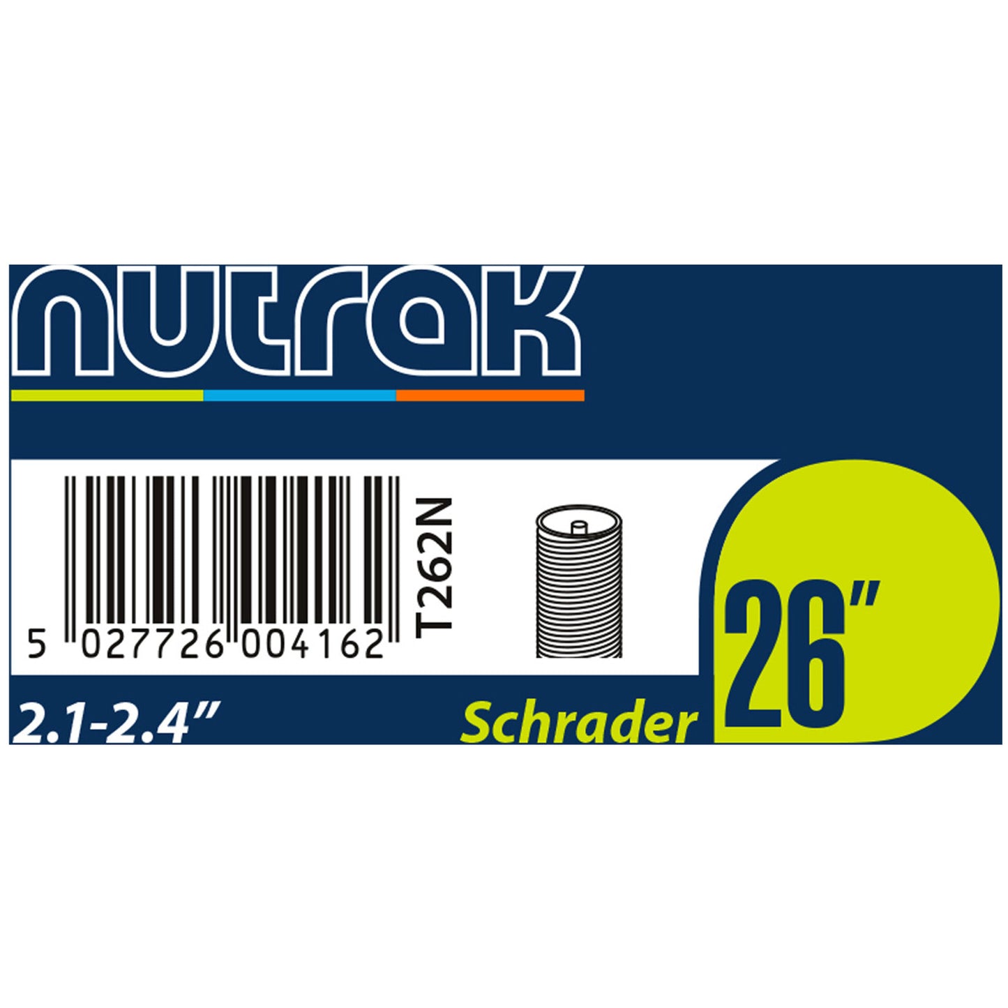 Nutrak 26x2.1-2.4" 26 Inch Schrader Valve Bike Inner Tube Schrader 26 x 2.1-2.4" (54/61-559)